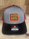HAT GRAY RED SQUARE PATCH