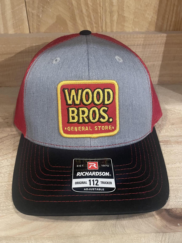 HAT GRAY RED SQUARE PATCH