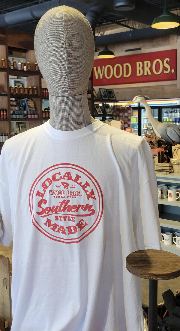 SHIRT WHITE WITH RED ROUND LOGO