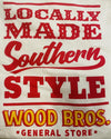 SHIRT WHITE WITH RED/YELLOW STACKED LOGO