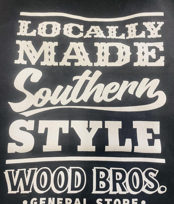 SHIRT BLACK WITH WHITE STACKED LOGO