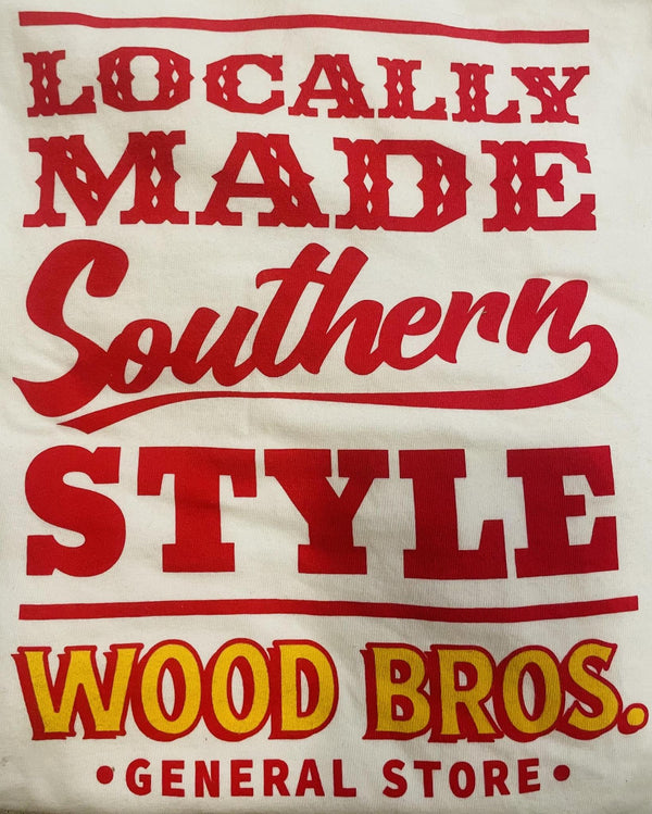 SHIRT WHITE WITH RED/YELLOW STACKED LOGO